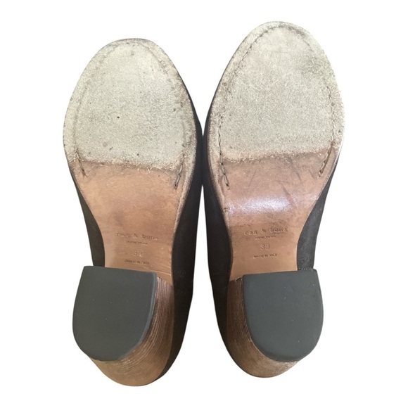 rag & bone Margot Boot | Black Suede | Wooden Heel | Size 9 - Picture 4 of 6